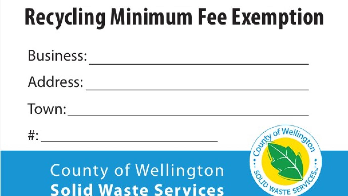 Recycling Min Fee Ex Card
